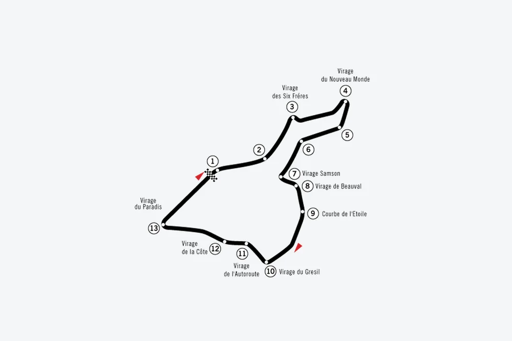 Tracé — Circuit de Rouen-les-Essarts