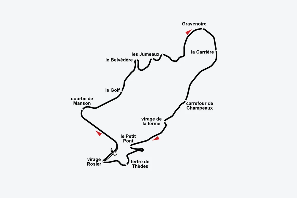 Tracé — Circuit de Charade — tracé originel