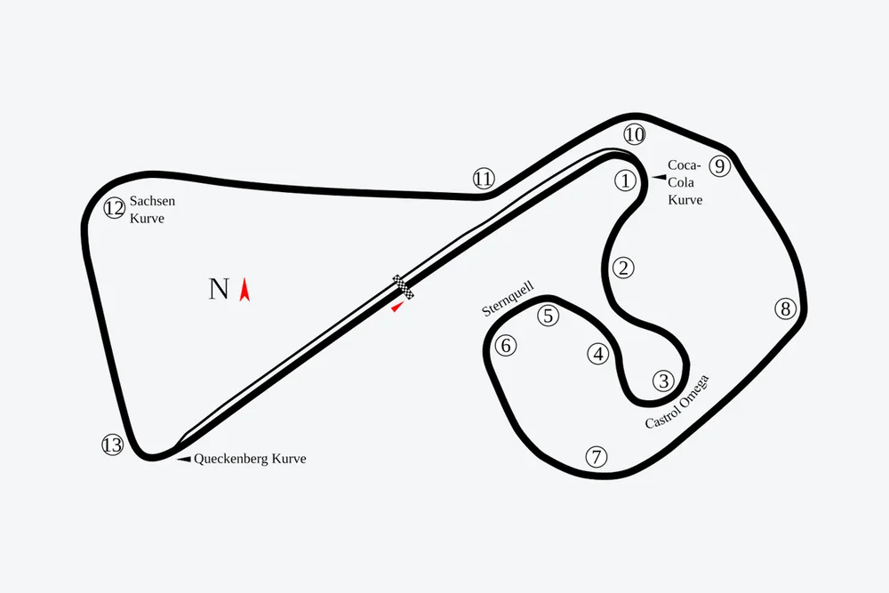 Tracé — Sachsenring