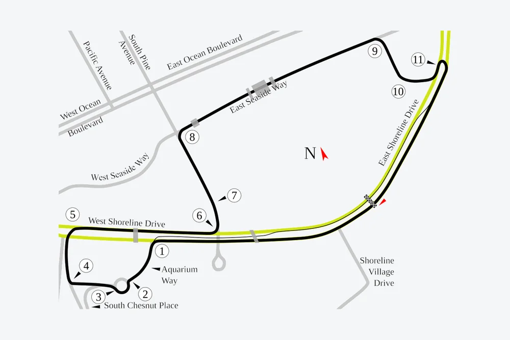 Tracé — Long Beach Street Circuit