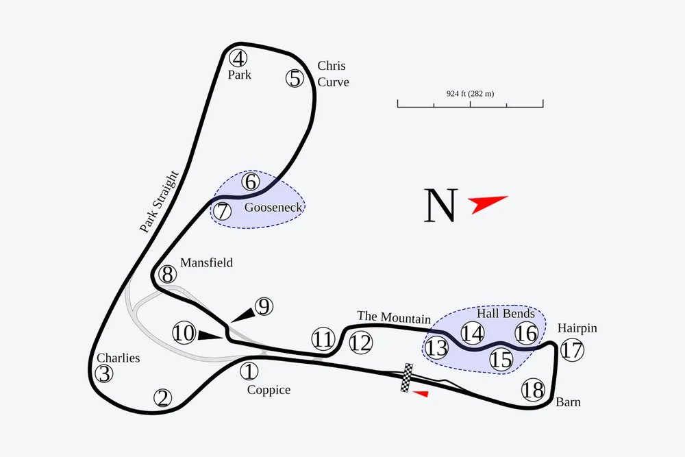 Tracé — Cadwell Park