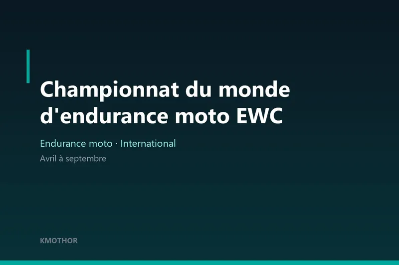Illustration — Championnat du monde d'endurance moto EWC