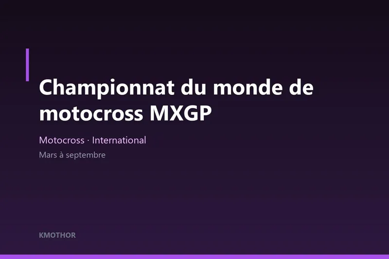 Illustration — Championnat du monde de motocross MXGP