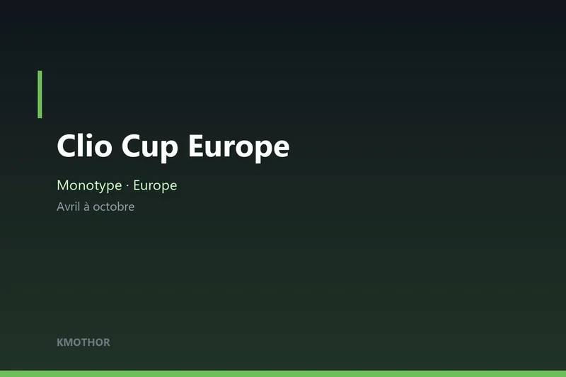 Illustration — Clio Cup Europe