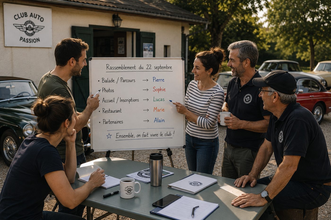 Un bureau et des bénévoles qui se répartissent les rôles : l'organisation qui évite l'épuisement.